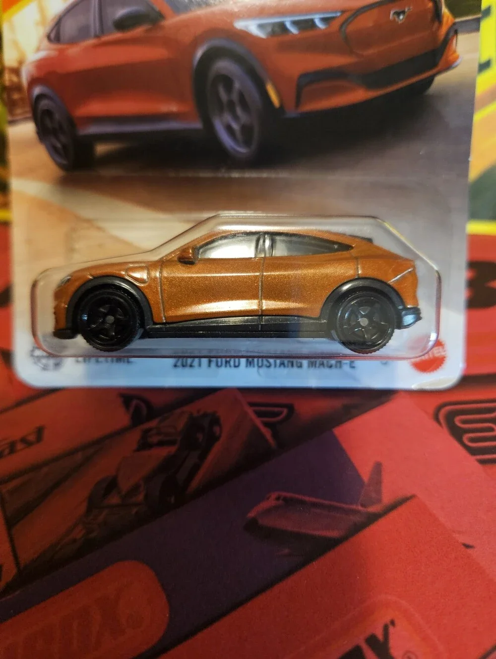 Matchbox Orange Ford Mustang Mach-E Collectors Car